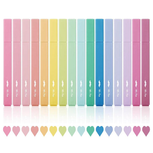 📚Aesthetic Highlighters 12pcs LUCKYSONG® ChiselTip Non Bleed Pastel Colors Quick Dry SmudgeFree Art Supplies for School Office Travel Diaries📚🪄back to school🎁 M4