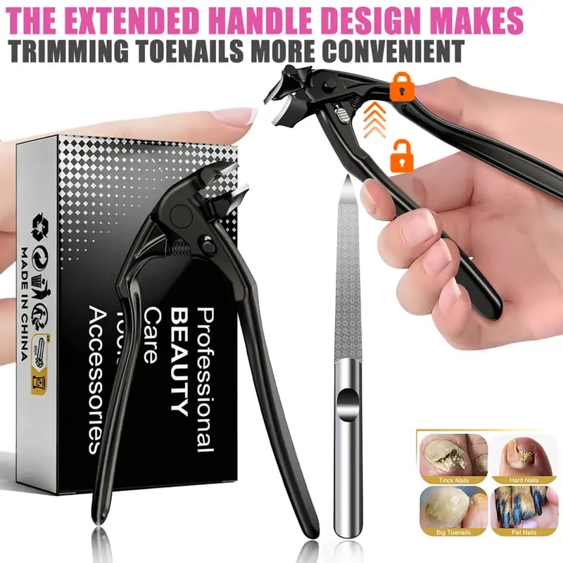 Cilifer®🏆35K+ SOLD! 🥳✂️ Black Curved Nail Clipper – Ergonomic & Easy for Seniors 🖤🎖️