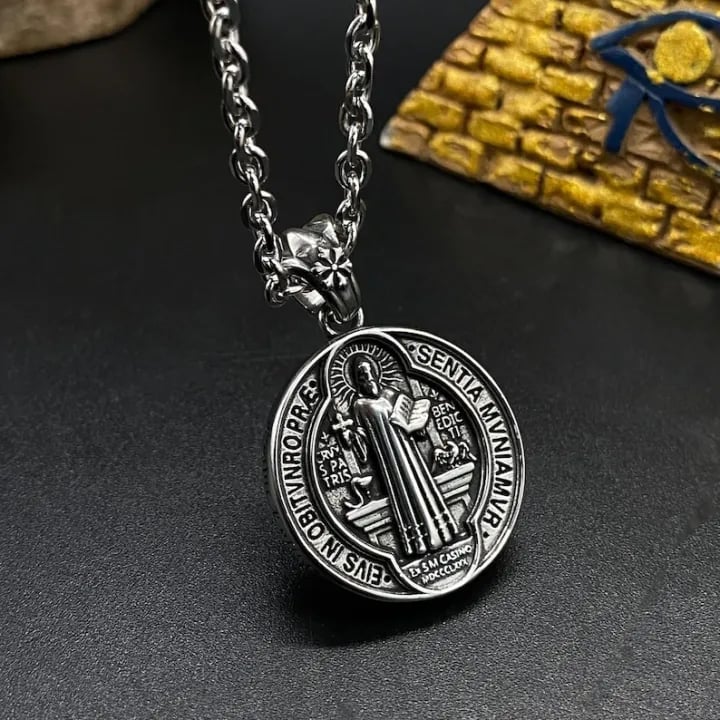 Oneswear® 🔥Last Day 50% OFF -✝️Saint Benedict Medal Pendant Necklace🎁Buy 2 Get 1 Free M1