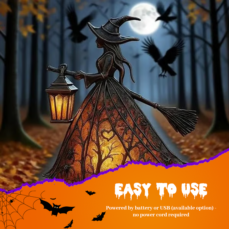 🏆Flash Sale⚡ 50K+ SOLD! 🧙♀️Halloween Witch Lamp🎃M1