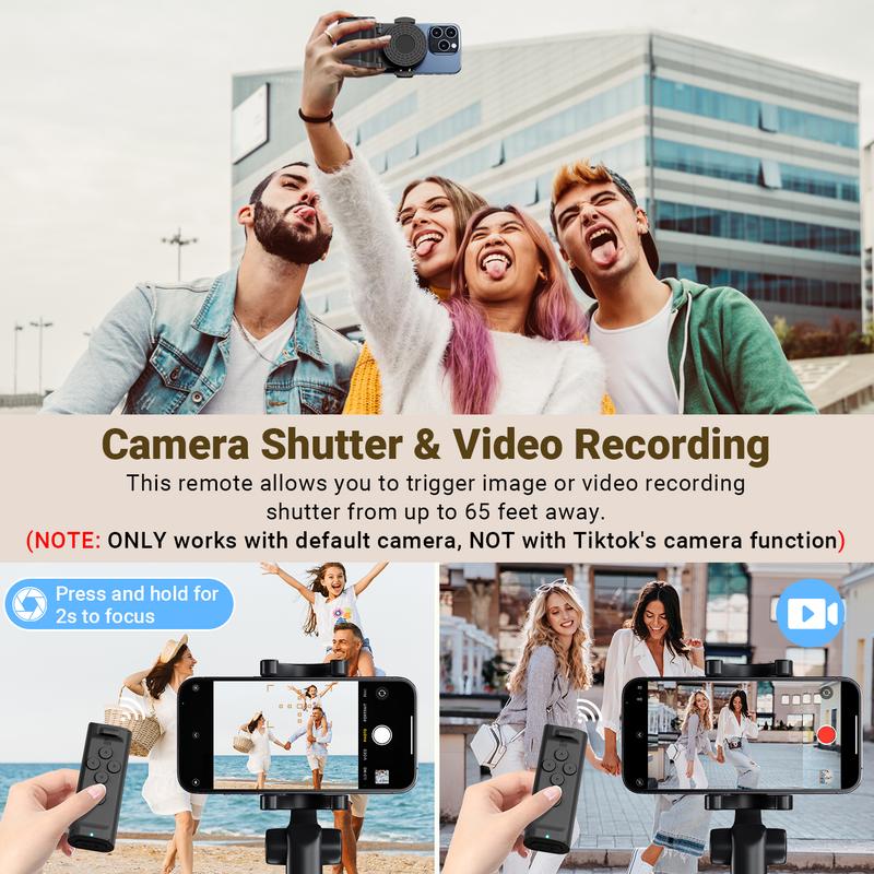 Remote Control for Scrolling withSmartphone Holder Stand, 📲🤳🏻Cilifer® Wireless Scroller PageTurner, Camera Shutter Video Recording for iOSAndroid, Cellphone SelfieAccessory,BacktoSchool M2