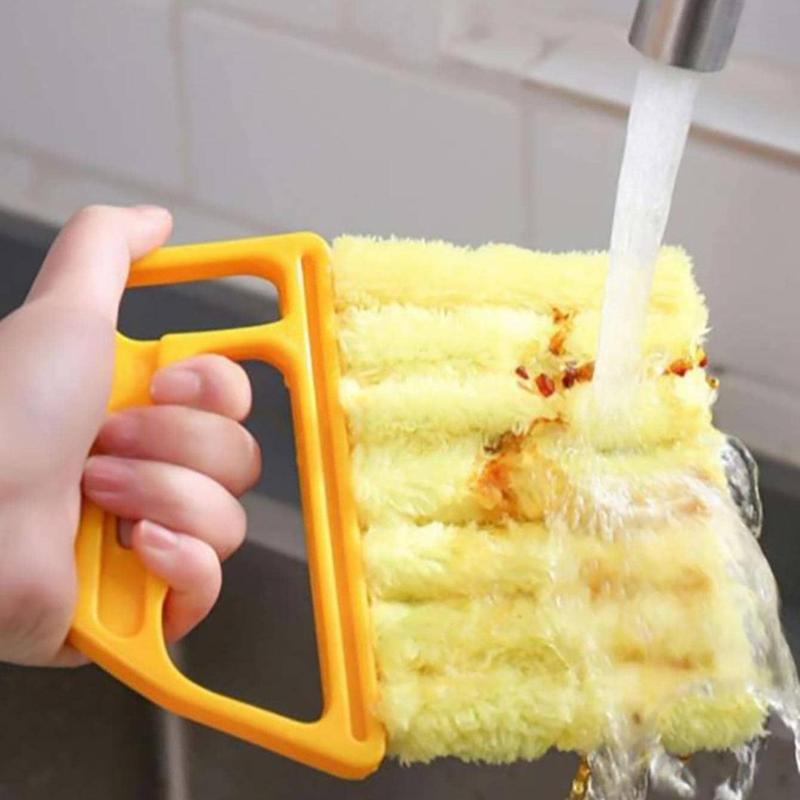 🏆Flash Sale⚡All-Purpose Washable Cleaning Brush – Blinds. AC Vents & Window Tracks-French fries shape M4