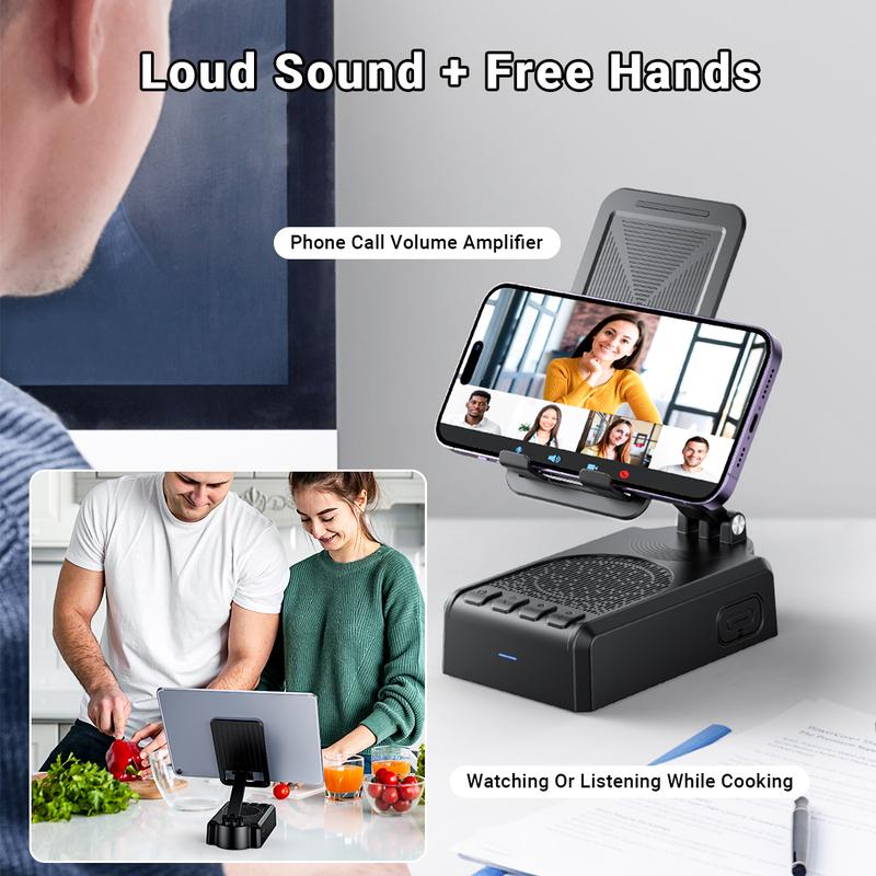 Wireless Speaker Cellphone Stand withRemote Control for Scrolling,📲🤳🏻Cilifer®Rechargeable Portable Mobile Tablet Stand, Giftsfor Family Friends SmartphoneMount, BacktoSchool M7