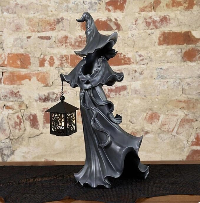 🧙♀️💫Hand-Painted Enchanting Witch Statue: The Guardian of Your Home (✨Same as in the video) M1