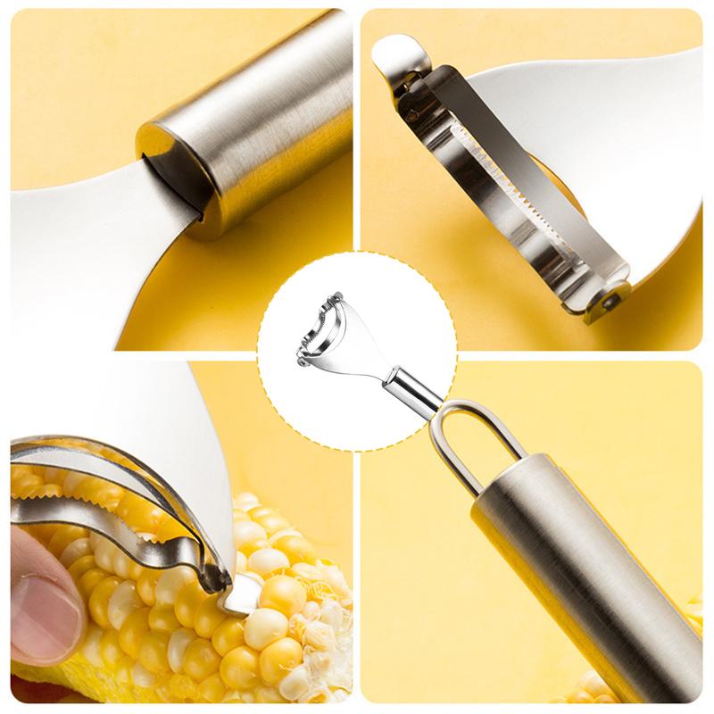 🌽🥪4 Counts Corn Peeler, ✨Only $2 each✌🏻 Stainless Steel ComnStripper Tool for Efficient Corn Kernel Removal-Multi-function -🥪 salad slicing, peeling, mashed potatoes🌮M1