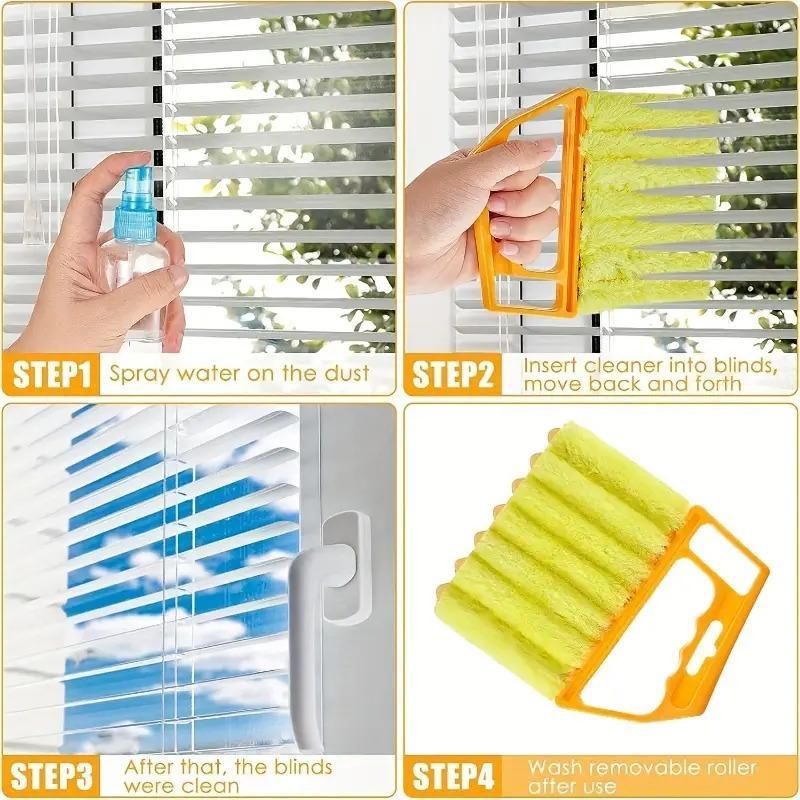 🏆Flash Sale⚡All-Purpose Washable Cleaning Brush – Blinds. AC Vents & Window Tracks-French fries shape M4