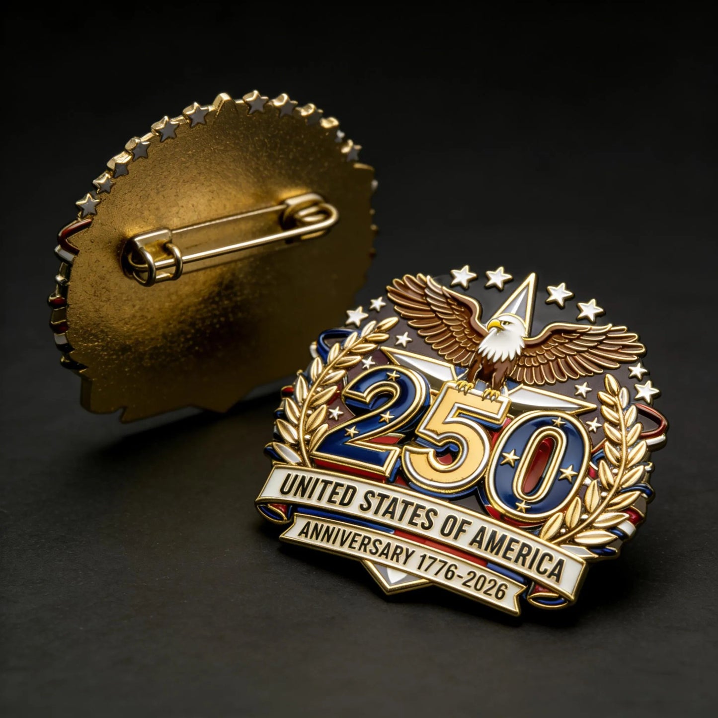 Cilifer® Commemorative 250th Anniversary Eagle Lapel Pin – Patriotic USA Enamel Badge for America's Semiquincentennial