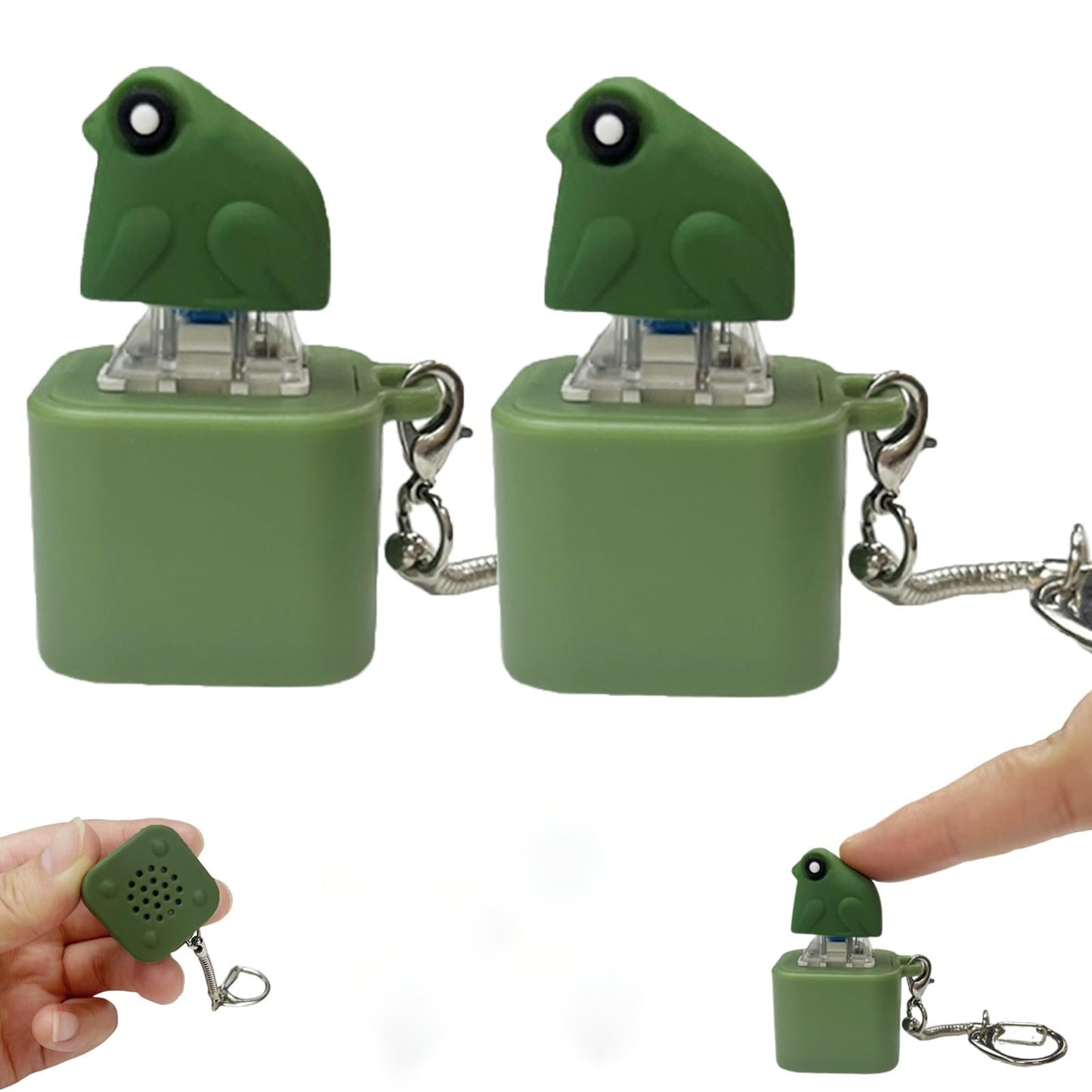 Frog Croaking Fidget Toy - Rechargeable Frog Croaking Keychain. Frog Croaking Stress Reliever with Colorful Lights. Fun & Portable Anxiety Relief Toy🐸M1