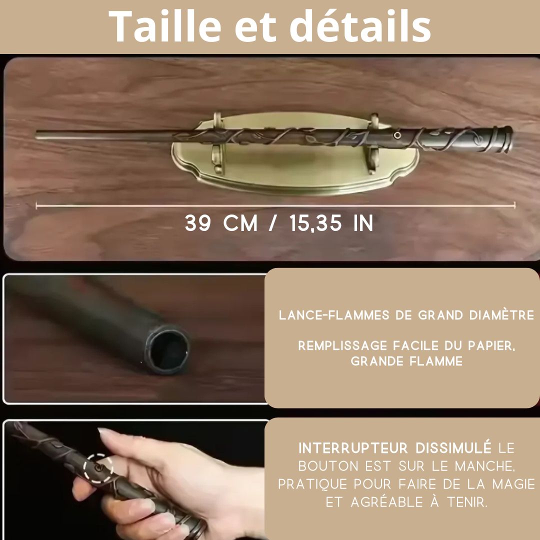🪄✨Baguette magique lance-sortilèges-Resin Fire-Breathing Wand Spitfire Wand Magic Wand Props Tiktok Same-Halloween👻🎃F3