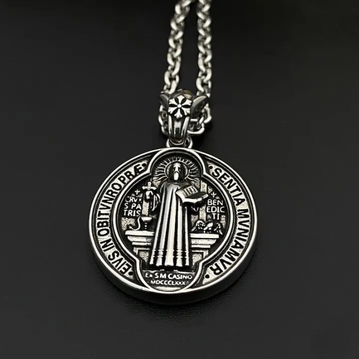 Oneswear® 🔥Last Day 50% OFF -✝️Saint Benedict Medal Pendant Necklace🎁Buy 2 Get 1 Free M1