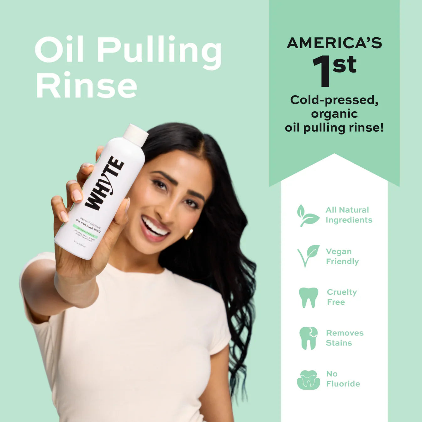 ⏰Last Day 49% OFF🔥WHYTE Organic Oil Pulling Rinse💆🏻♀️✨M1