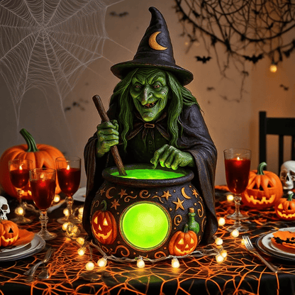 🏆Flash Sale⚡ 50K+ SOLD! 🧙‍♀️Halloween Witch Cauldron Lamp🎃M1