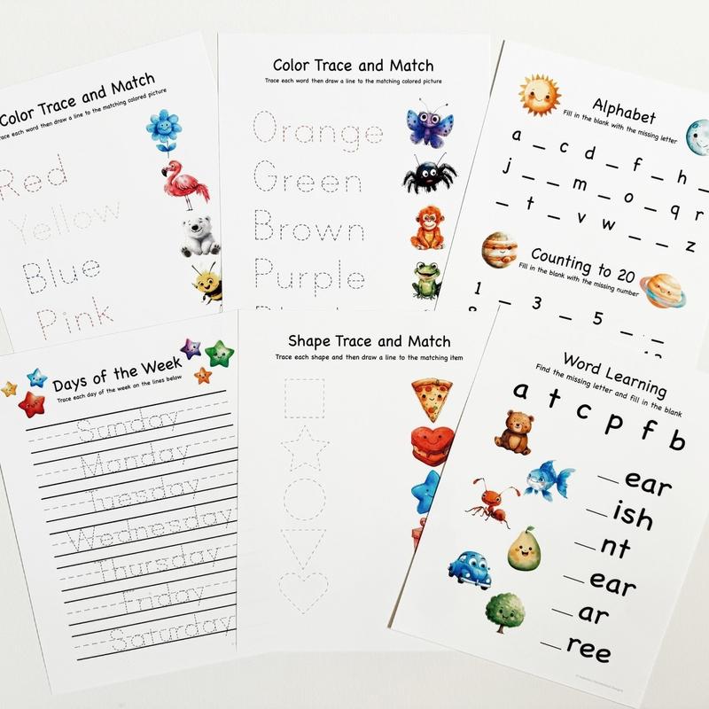 🔥Last Day 50% OFF-Personalized Kindergarten Morning Menu | 24 Reusable Cardstock Pages |LUCKYSONG® Custom Name & Address, Alphabet, Numbers & More!