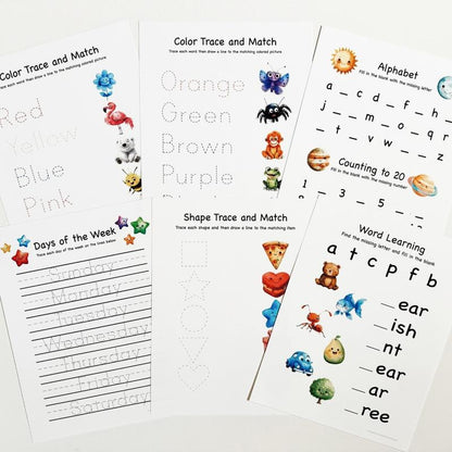 🔥Last Day 50% OFF-Personalized Kindergarten Morning Menu | 24 Reusable Cardstock Pages |LUCKYSONG® Custom Name & Address, Alphabet, Numbers & More!