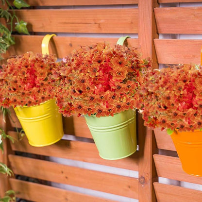 ⚡This Week's Special Price🍁12 Bundles Artificial Fall Plants, Fake AutumnEucalyptus Flowers for Thanksgiving OutdoorDecoration, UV Resistant No Fade Faux PlasticPlants Garden Porch Window Box FarmhouseHanging Decor(fall and golden) M6