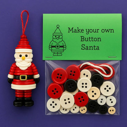 ☃️ DIY Button Snowman Ornament Kit-Button Santa Claus🎄-Elf🧚Angel👼decorate pendant Christmas tree✨M5