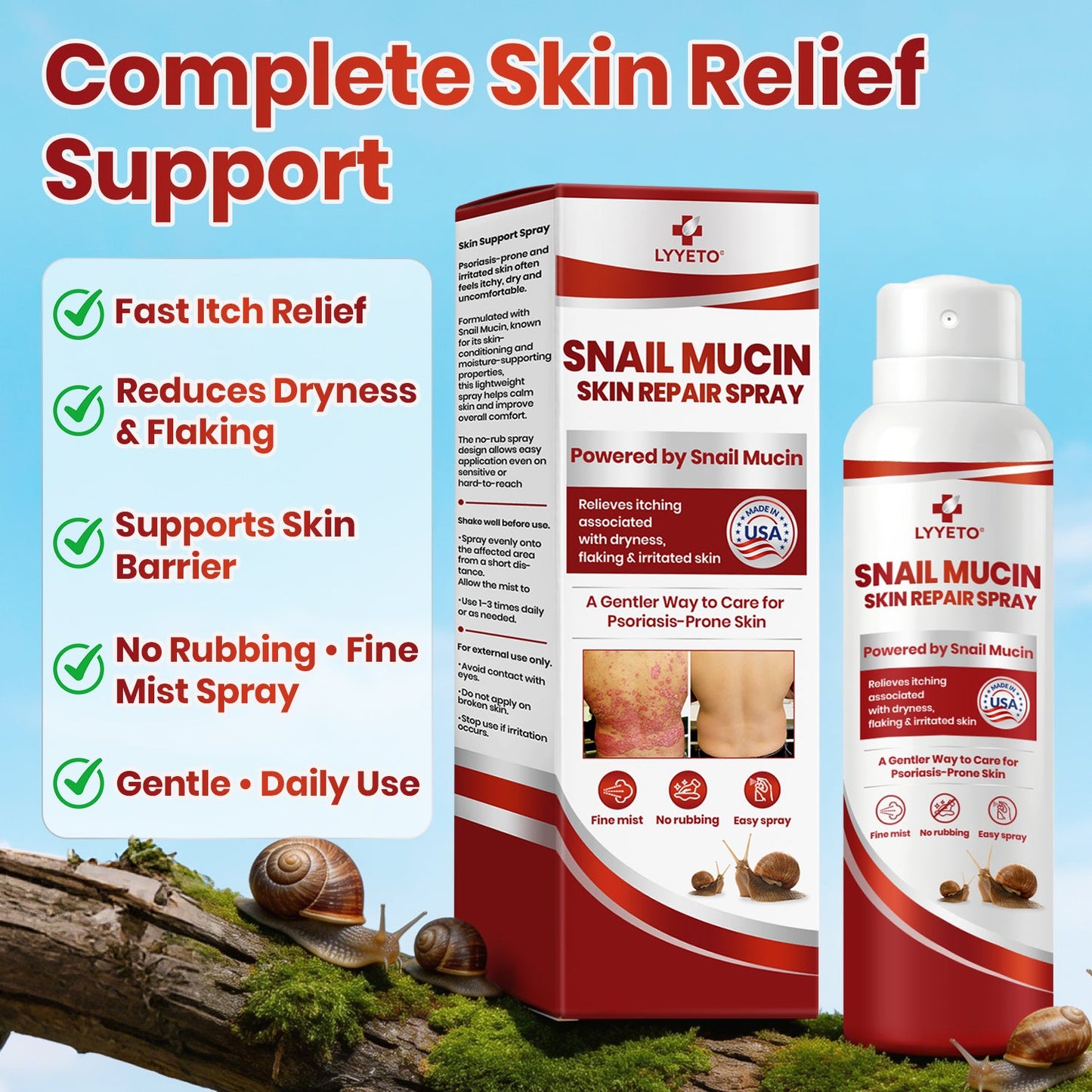 Lyyeto® Snail Mucin Skin Repair Spray