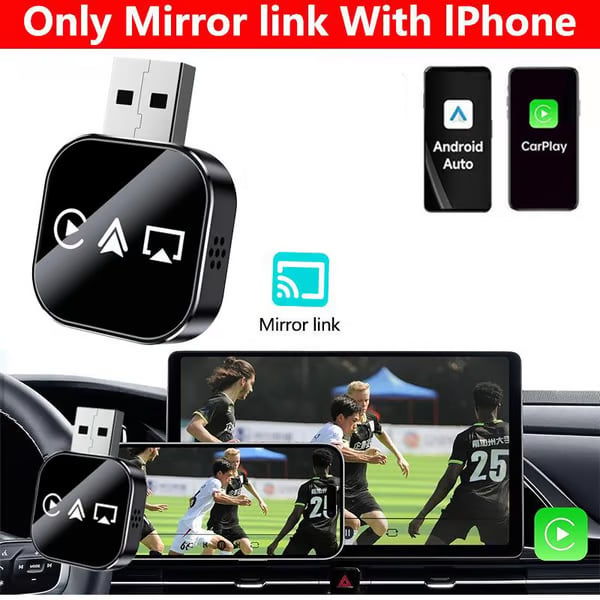 Cilifer®2026 Upgrade 3 in 1 Screen Mirror iOS Phone. wired to wireless Carplay adapter