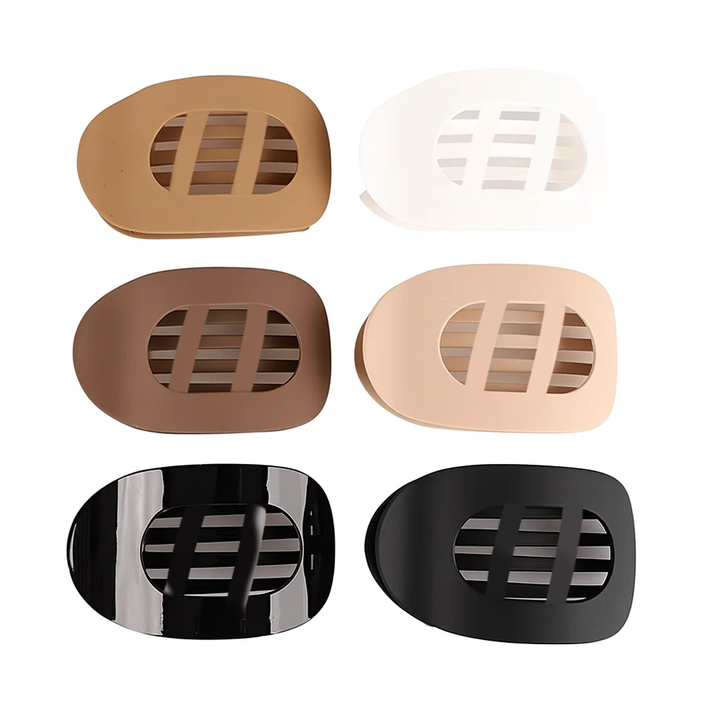[SUMMER SALE] CZTICLE® Solid Color Hair Clip, 4/6pcs Oval Acrylic Hair Clips Set for Women  M3