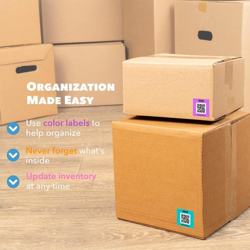 Cilifer® Original Color-Coded Scannable QR Labels (48 Pack)