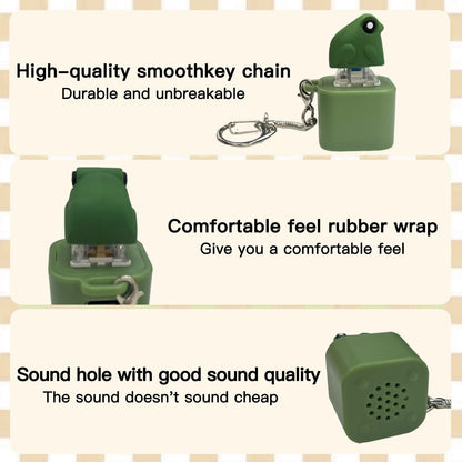 Frog Croaking Fidget Toy - Rechargeable Frog Croaking Keychain. Frog Croaking Stress Reliever with Colorful Lights. Fun & Portable Anxiety Relief Toy🐸M1