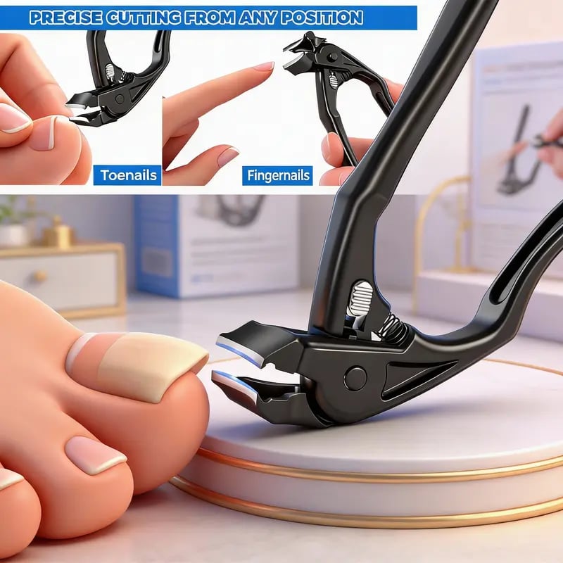 Cilifer®🏆35K+ SOLD! 🥳✂️ Black Curved Nail Clipper – Ergonomic & Easy for Seniors 🖤🎖️
