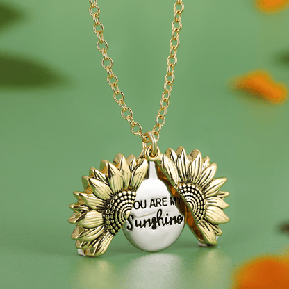 CZTICLE®🔥🌞You Are My Sunshine Sunflower Necklace🌻(Double-sided engraving)