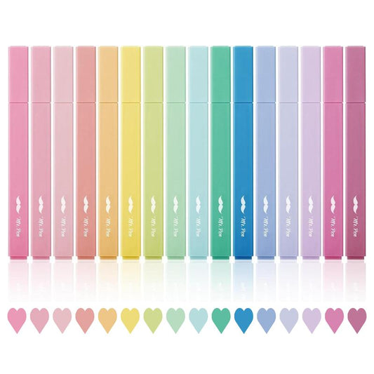 📚Aesthetic Highlighters 12pcs LUCKYSONG® ChiselTip Non Bleed Pastel Colors Quick Dry SmudgeFree Art Supplies for School Office Travel Diaries📚🪄back to school🎁 M8