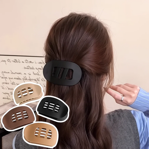 [SUMMER SALE] CZTICLE® Solid Color Hair Clip, 4/6pcs Oval Acrylic Hair Clips Set for Women  M3