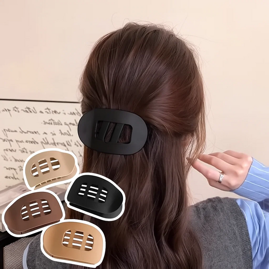 [SUMMER SALE] CZTICLE® Solid Color Hair Clip, 4/6pcs Oval Acrylic Hair Clips Set for Women  M1