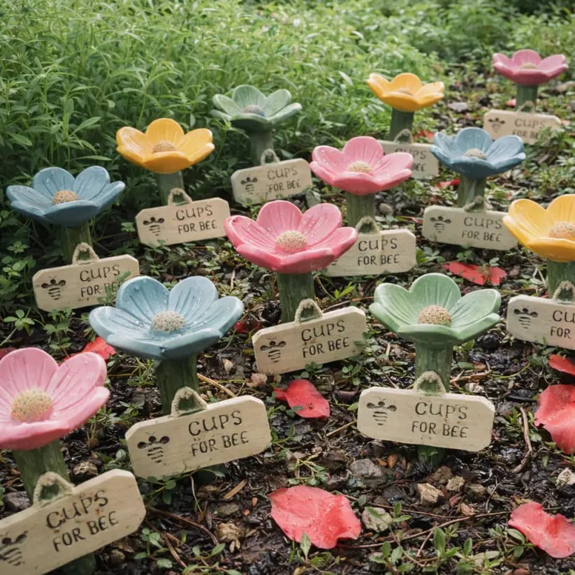 Cilifer®🌸Flower-shaped resin bee watering station🐝💧