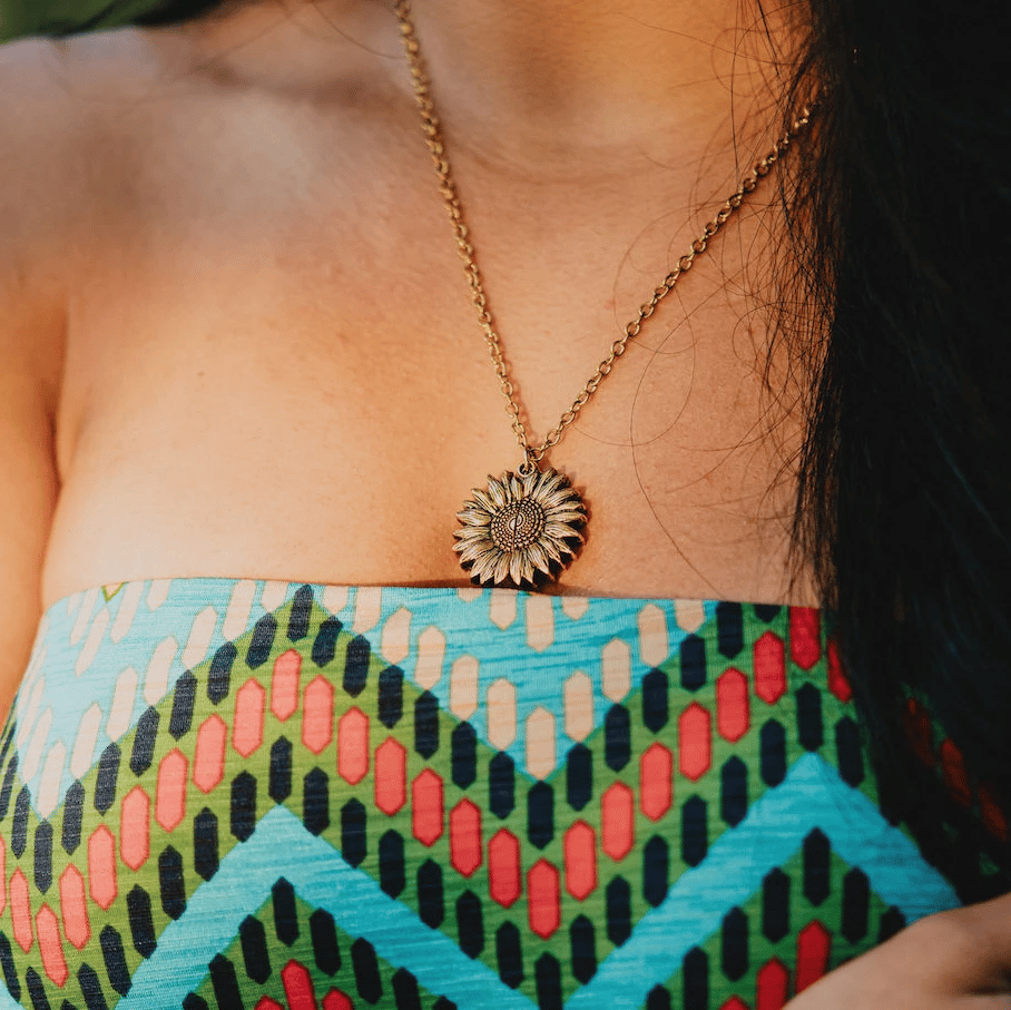 CZTICLE®🔥🌞You Are My Sunshine Sunflower Necklace🌻(Double-sided engraving)