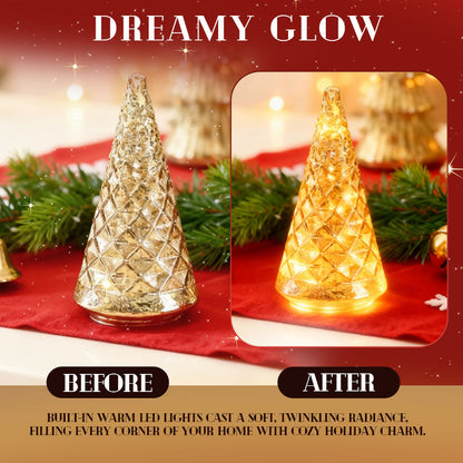 ✨ Sparkling Christmas – 5-piece crystal glass moon set with lights✨M1