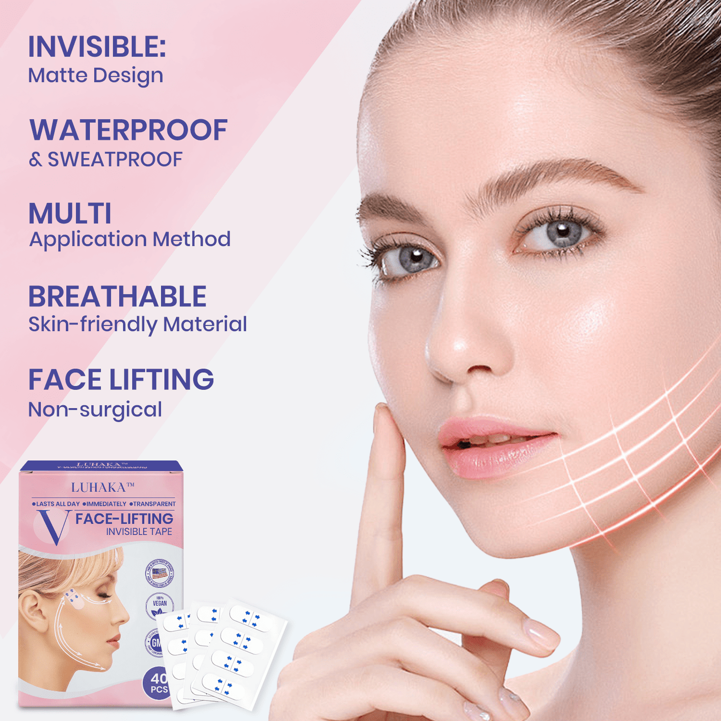 LUHAKA® V-Face Lifting Invisible Adhesive Tape 🪄M3