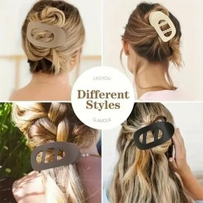 [SUMMER SALE] CZTICLE® Solid Color Hair Clip, 4/6pcs Oval Acrylic Hair Clips Set for Women  M3