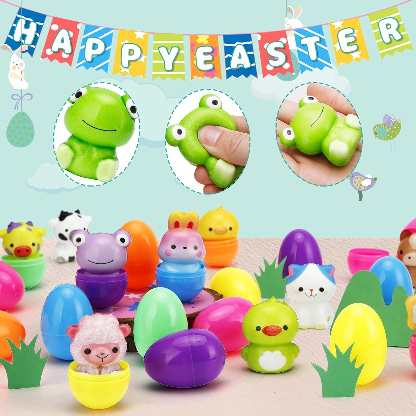Cilifer® 24 PCS Easter Eggs Prefilled Slow Rising Squishy Toys