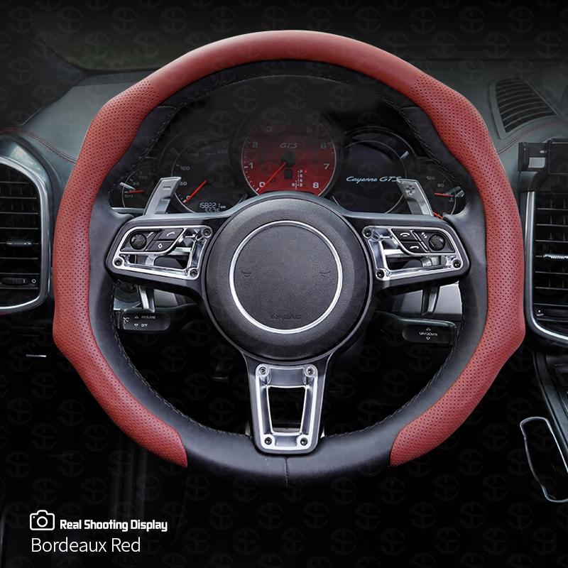 🚗 Leather Car Steering Wheel Cover -Quick Turn Non-Slip Breathable Ultra-CZTICLE®Thin Coverfor Four Seasons Car Accessories-Versatile🚗M1