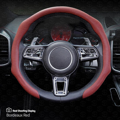 🚗 Leather Car Steering Wheel Cover -Quick Turn Non-Slip Breathable Ultra-CZTICLE®Thin Coverfor Four Seasons Car Accessories-Versatile🚗M1