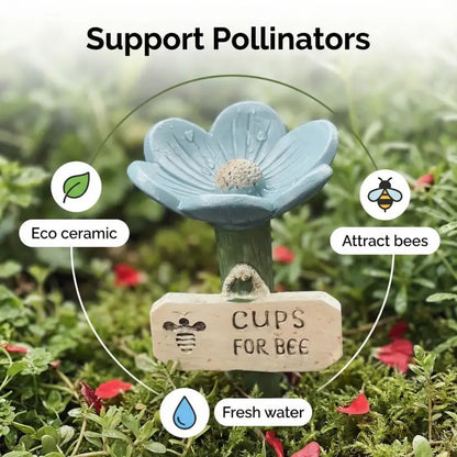 Cilifer®🌸Flower-shaped resin bee watering station🐝💧