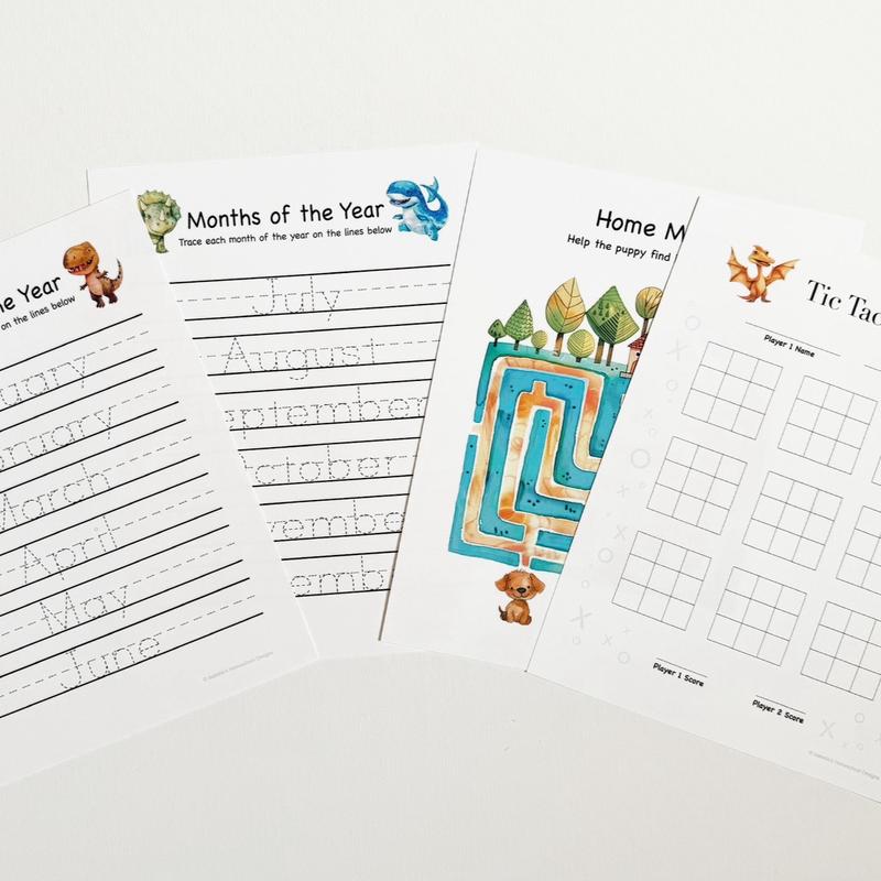 🔥Last Day 50% OFF-Personalized Kindergarten Morning Menu | 24 Reusable Cardstock Pages |LUCKYSONG® Custom Name & Address, Alphabet, Numbers & More!