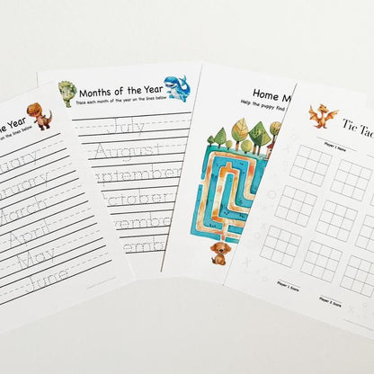 🔥Last Day 50% OFF-Personalized Kindergarten Morning Menu | 24 Reusable Cardstock Pages |LUCKYSONG® Custom Name & Address, Alphabet, Numbers & More!