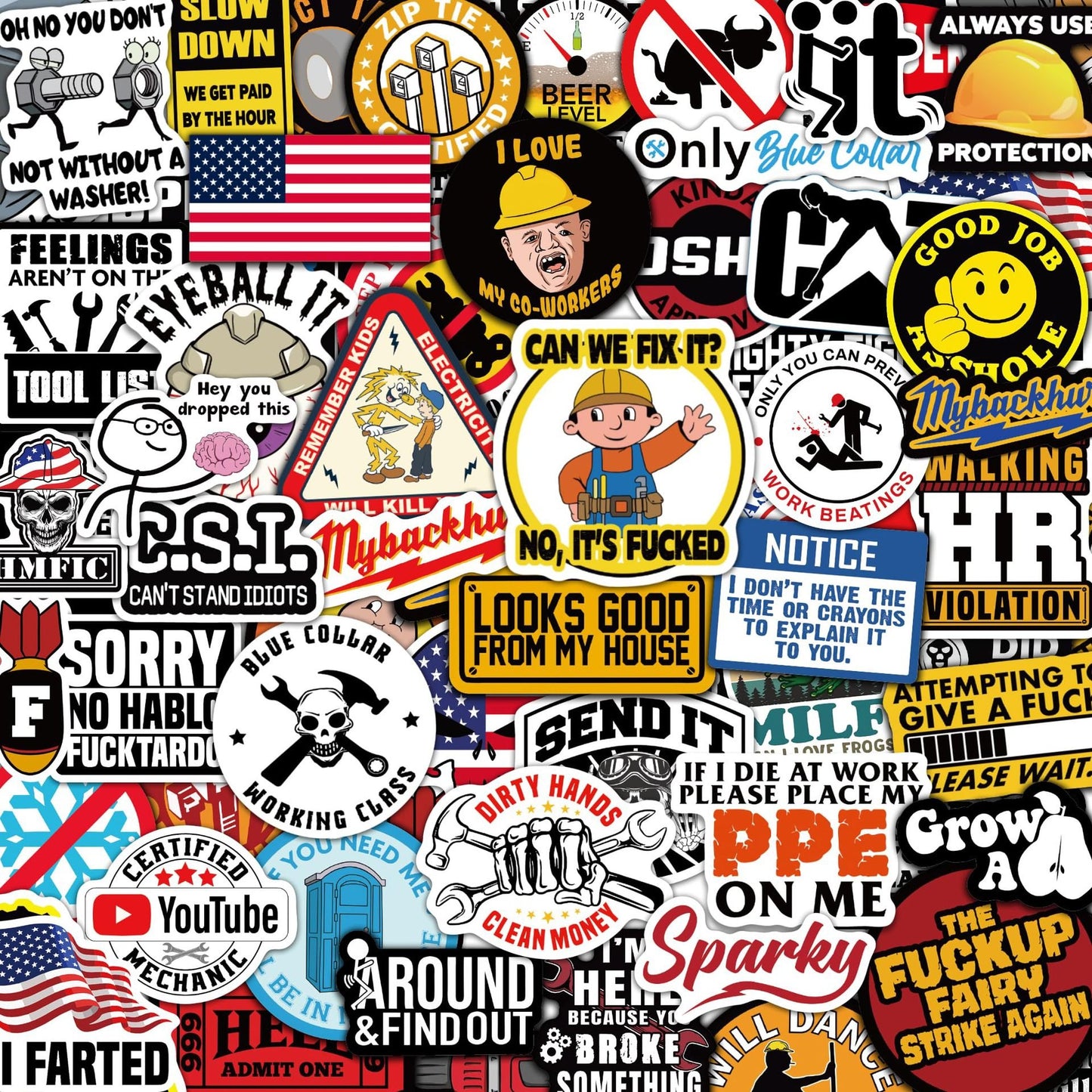 Cilifer®   🔥LAST DAY 49% OFF - 🔥150Pcs Blue Collar Funny Stickers 👷‍♂️