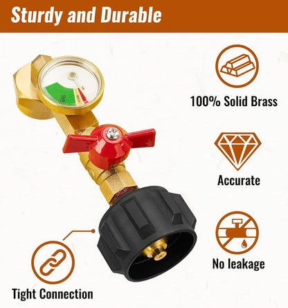 Cilifer®🔥LAST DAY 50% OFF - Top-Rated Propane Refill Elbow Adapter (With Tank Gauge) M2