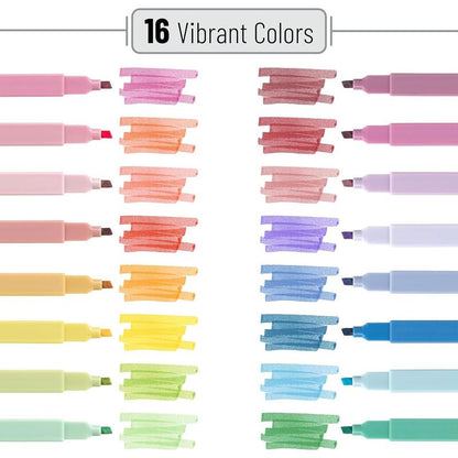 📚Aesthetic Highlighters 12pcs LUCKYSONG® ChiselTip Non Bleed Pastel Colors Quick Dry SmudgeFree Art Supplies for School Office Travel Diaries📚🪄back to school🎁 M4