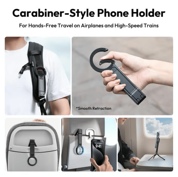 Cilifer®Magnetic Phone Tripod for Phone.  Portable Phone Holder Mini Tripod(Ring-Single-sided magnetic)