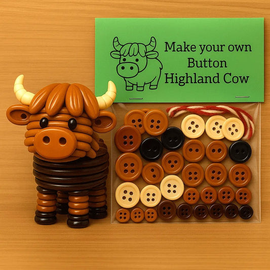 DIY Highland Cow Button Ornament🎄M1