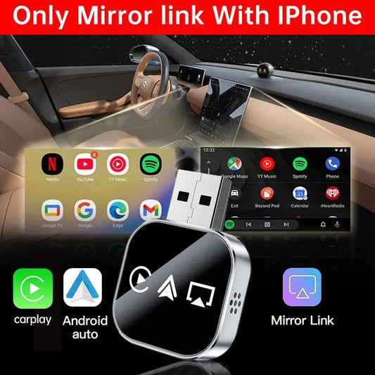 Cilifer®2026 Upgrade 3 in 1 Screen Mirror iOS Phone. wired to wireless Carplay adapter