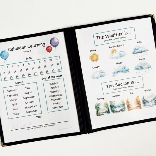 🔥Last Day 50% OFF-Personalized Kindergarten Morning Menu | 24 Reusable Cardstock Pages |LUCKYSONG® Custom Name & Address, Alphabet, Numbers & More!