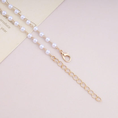 CZTICLE® Pearl Choker Necklace Gold Pearl Necklace Choker Vintage Cross Crucifix Necklace Minimalist Pearl Cross Necklace Jewelry for Women M1
