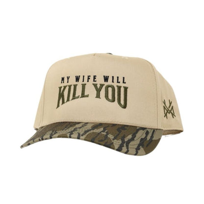 My Wife Will Kill You Embroidered Trucker Hat M5